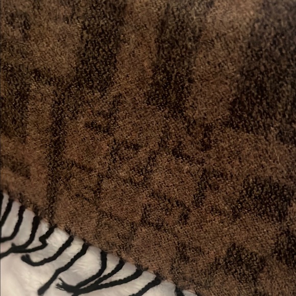 FENDI Wool Scarf Brown Black with F F lettering 60”x14” - Picture 9 of 12